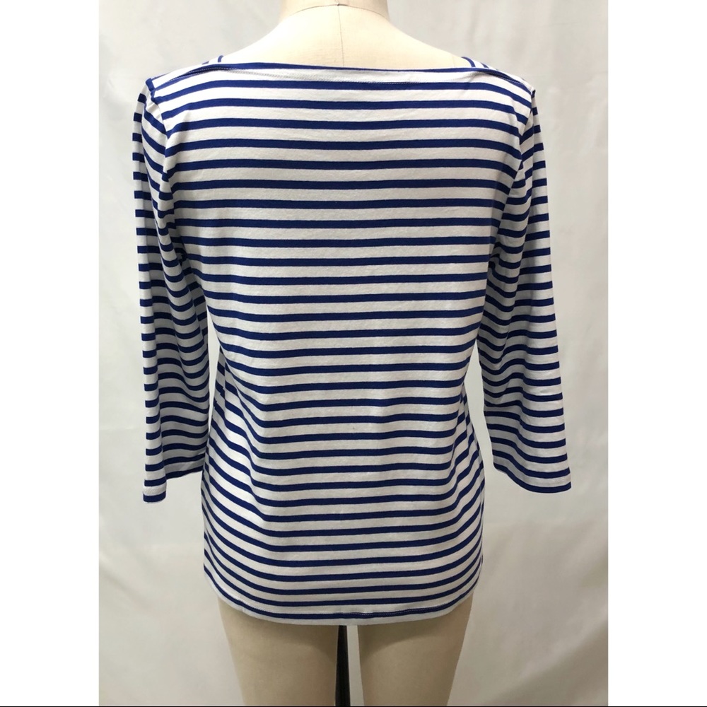 The Vermont Country Store Navy/White Stripe Knit - Picture 4 of 16